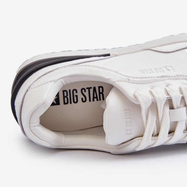 Tênis masculino de couro Big Star NN174288 branco 2