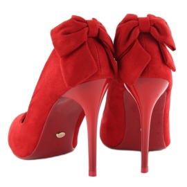 Salto de camurça com laço LE035 Vermelho 1