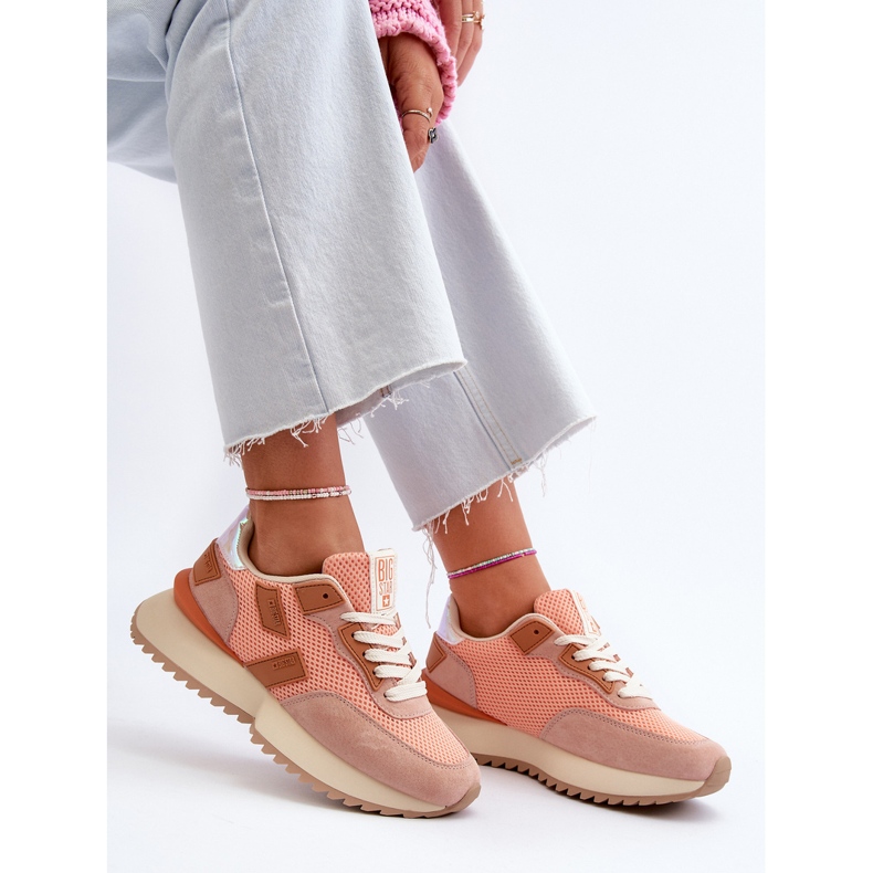 Tênis feminino Big Star NN274976 laranja 2