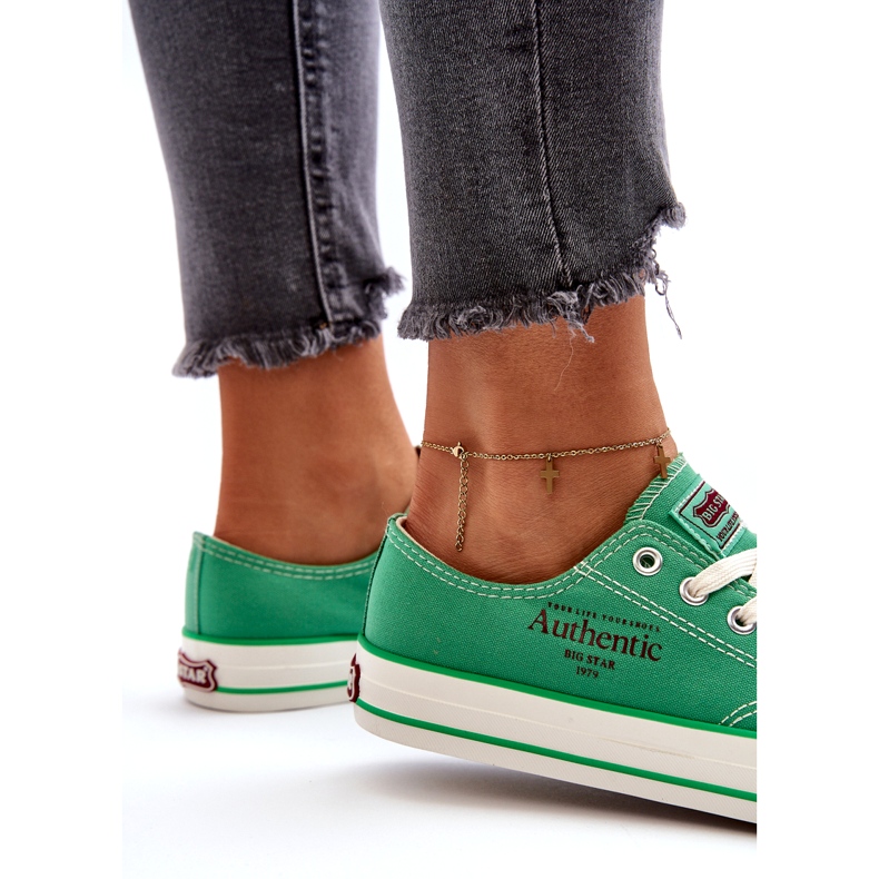 Tênis feminino Big Star NN274240 verde 4