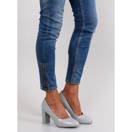 Bombas envernizadas salto largo m263p cinza 1