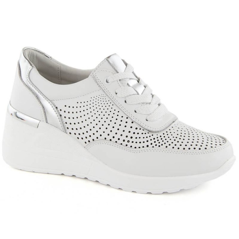Sapatos de cunha S.Barski W LR725 OLI254A branco 1