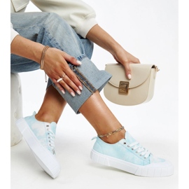 Tênis de tecido azul Jerina 1