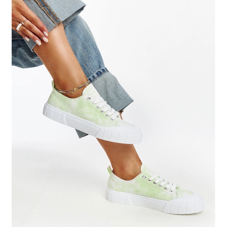 Tênis de tecido Jerina verde claro 1