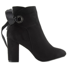Botas de salto largo com fita la01p Preto 1 Botas de salto largo com fita la01p Preto 1