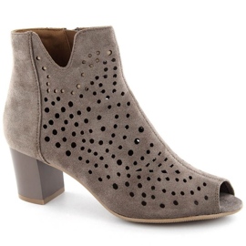 Botins Jezzi W JEZ429B em camurça, marrom castanho 1