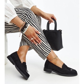 Mocassins de camurça preta Vinceza preto 1