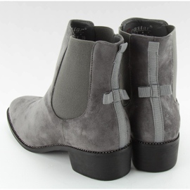 Botas Chelsea esguias com laço M270 Cinzento cinza 1