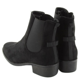 Botas Chelsea finas com laço M270 preto 1