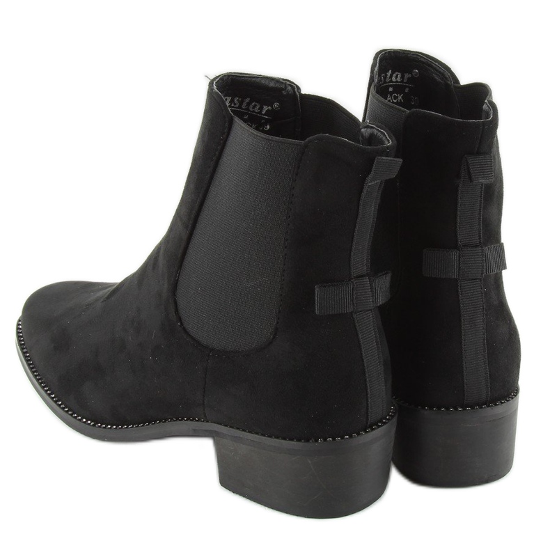 Botas Chelsea finas com laço M270 preto 1 Botas Chelsea finas com laço M270 preto 1