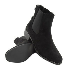 Botas Chelsea finas com laço M270 preto 2 Botas Chelsea finas com laço M270 preto 2