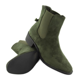 Botas finas Jodhpur com laço verde M270 1