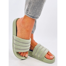 Slides de strass Lynne Green verde 2