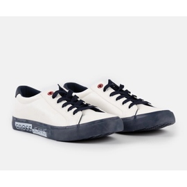Tênis Cross Jeans masculino branco e azul marinho 1