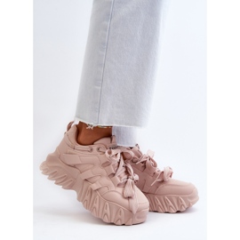 Tênis feminino com sola robusta, rosa Ellerai 2