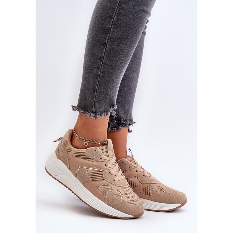 Tênis feminino com plataforma marrom Lenivia 2