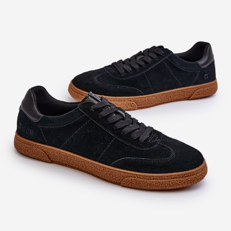Tênis masculino de camurça Big Star NN174187 preto 1