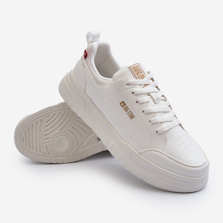 Tênis masculino com sistema de espuma viscoelástica Big Star NN174149 branco 1 Tênis masculino com sistema de espuma viscoelástica Big Star NN174149 branco 1