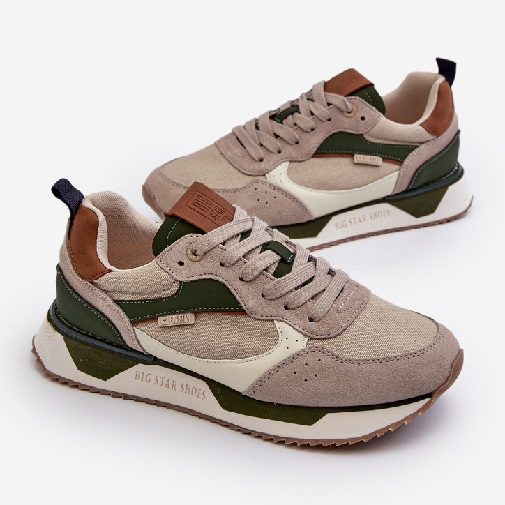 Tênis masculino Memory Foam System Big Star NN174349 Bege 1