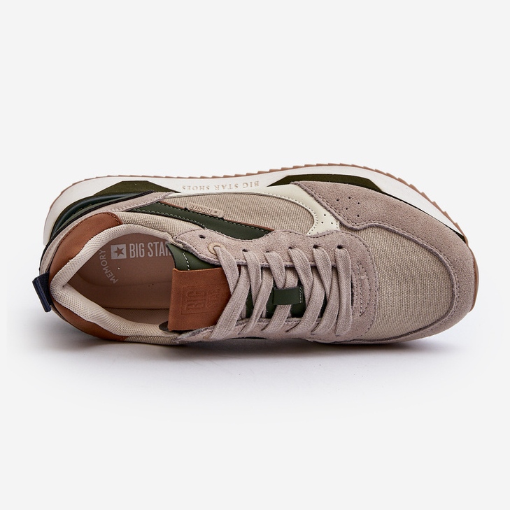 Tênis masculino Memory Foam System Big Star NN174349 Bege 2