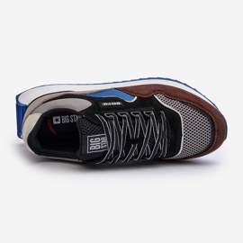 Tênis masculino Big Star NN174322 sistema de espuma viscoelástica marrom-preto 1