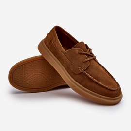 Mocassins Brogues masculinos de camurça Big Star NN174198 Camelo marrom 1