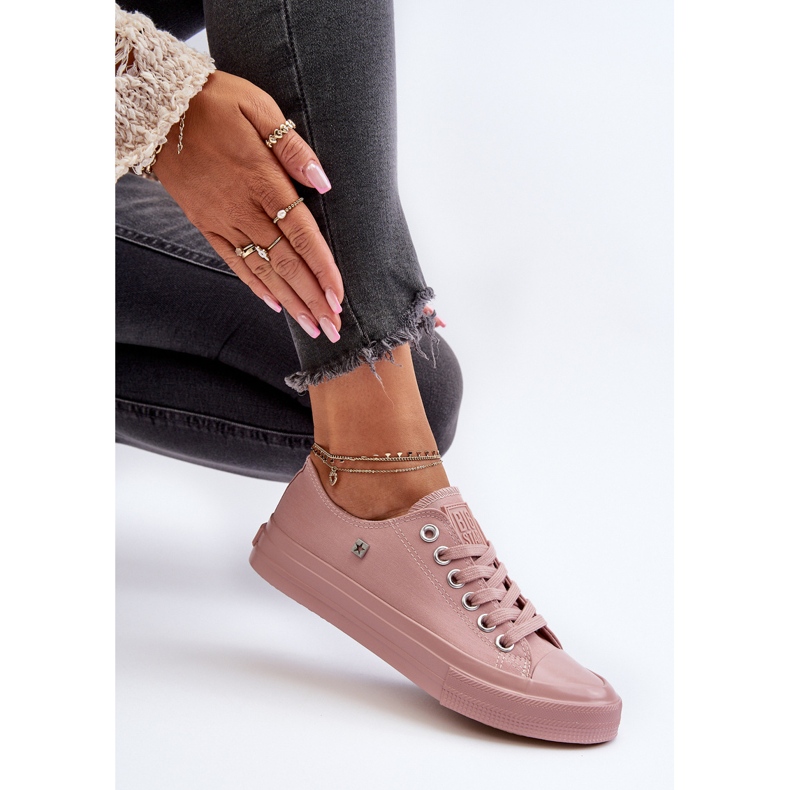 Tênis clássico feminino Big Star NN274291 rosa 1