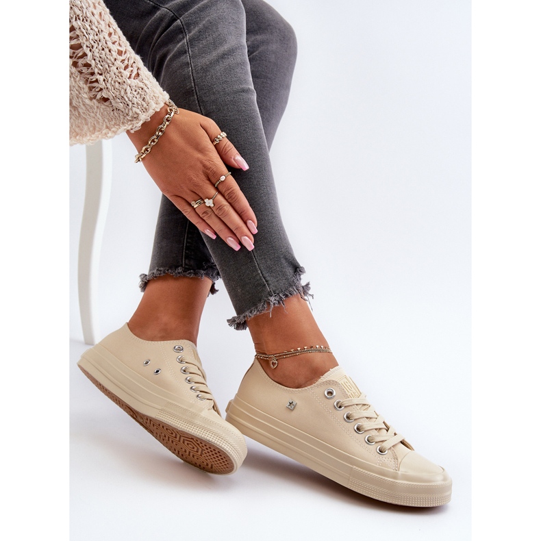 Tênis feminino clássico Big Star NN274286 bege 1