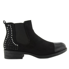 JAX3251 botas Jodhpur pretas com tachas preto 1