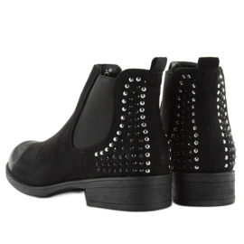 JAX3251 botas Jodhpur pretas com tachas preto 2