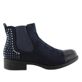 JAX3251 botas Jodhpur azuis com tachas azul marinho 1
