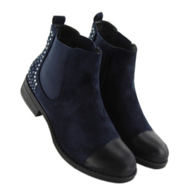 JAX3251 botas Jodhpur azuis com tachas azul marinho 2