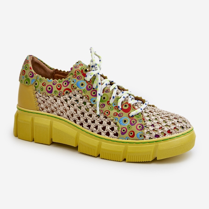 Sapatos femininos de couro Maciejka 05850-09 Lima verde 1