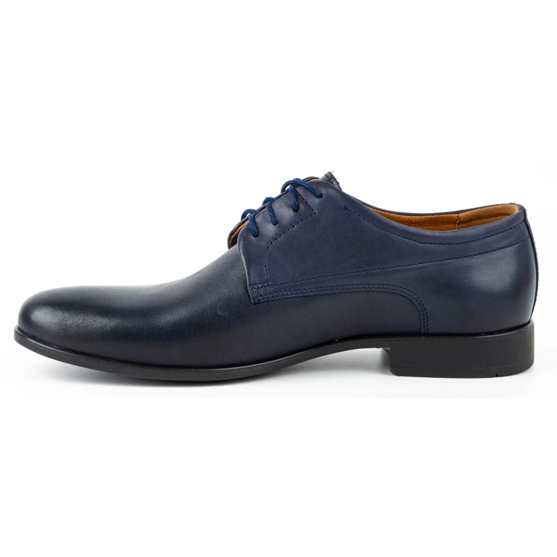 Kampol Sapatos formais masculinos 334/54 azul marinho 1