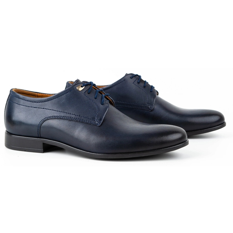 Kampol Sapatos formais masculinos 334/54 azul marinho 3