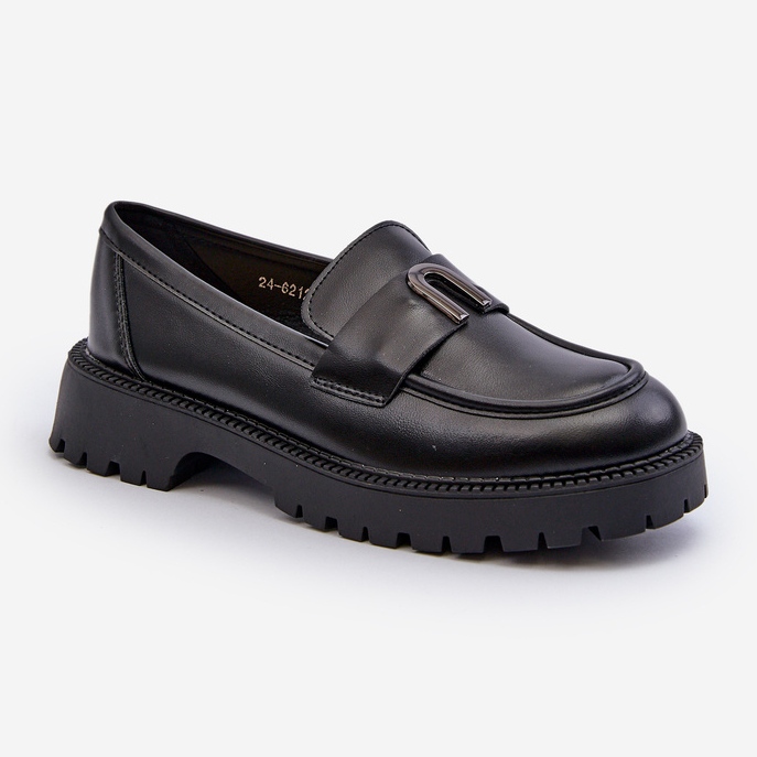 Vinceza Sapatos de menina, mocassins com decoração, Elvilda preto 2