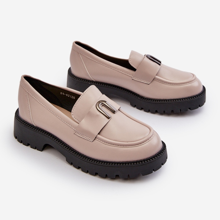 Vinceza Sapatos de menina, mocassins com decoração, Cinza Elvilda 1