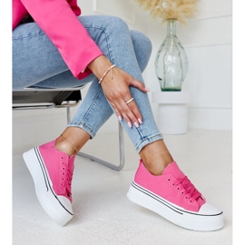 Tênis Bahira rosa escuro com sola grossa 1