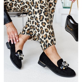 Mocassins pretos com decorações Dahera preto 1