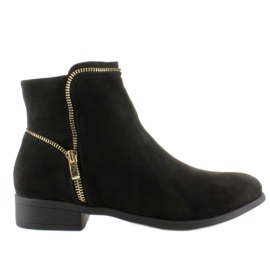Botas Chelsea estilosas com zíperes pretos AB02-20 1 Botas Chelsea estilosas com zíperes pretos AB02-20 1