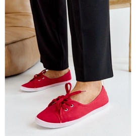 Tênis slip-on vermelho em couro ecológico Knudsen 1