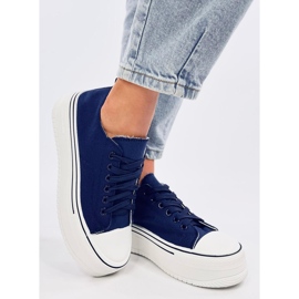 Tênis Loic Navy com sola alta azul 2