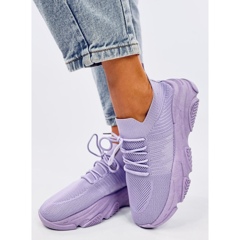 Calçado desportivo com meia roxa Fabre roxo 1