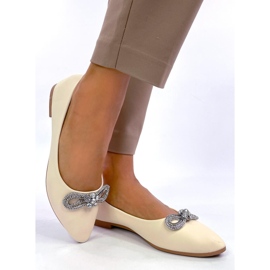 Sapatilhas de balé Duvall bege com strass 2