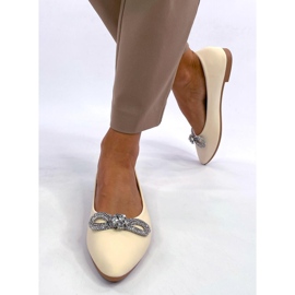 Sapatilhas de balé Duvall bege com strass 1