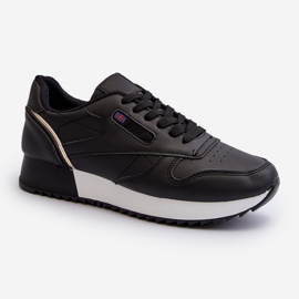 Tênis esportivo de couro com plataforma preto Merida 1