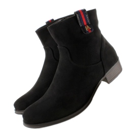 Botas Chelsea de camurça com uma inserção elegante preto 2
