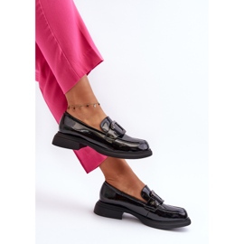 Vinceza Mocassins femininos de couro envernizado preto Fidodia 1