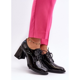 Vinceza Sapatos femininos de salto alto lacados pretos Nelione preto 2