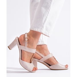 Goodin Sandálias de senhora bege no poste 2